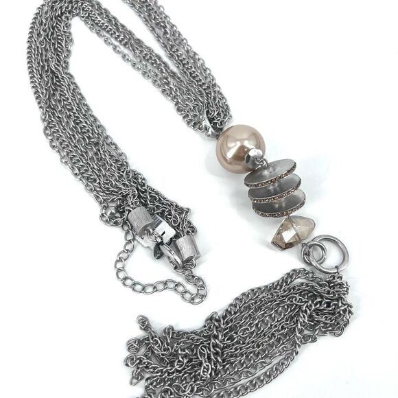 NWT Chico’s Fringe Pendant twisted layered chain‎ - Picture 2 of 10